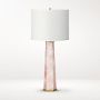 Tall Cut Stone Table Lamp, Rose Quartz