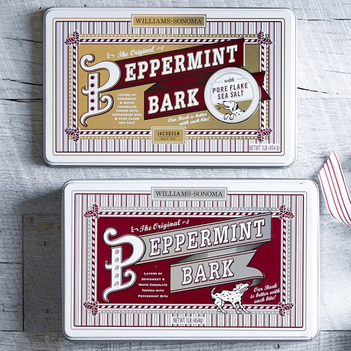 Williams Sonoma Peppermint Bark & Salted Peppermint Bark, Set of 2
