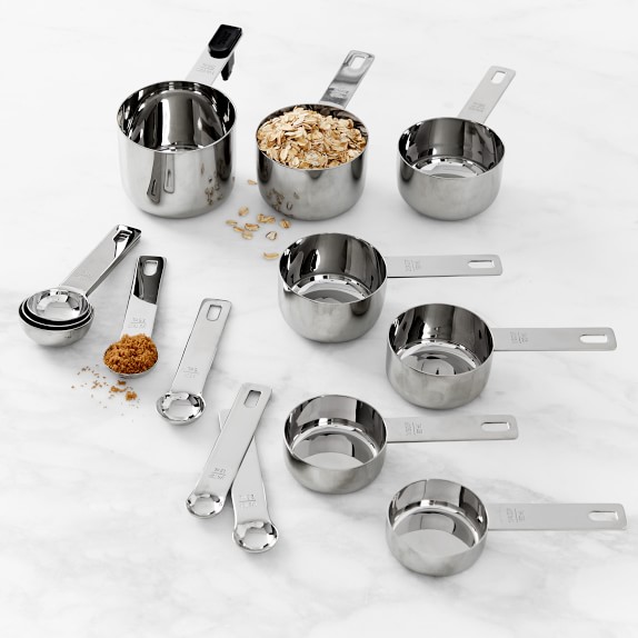 Williams Sonoma Stainless Steel Ultimate Measuring Cups & Spoons - Set ...