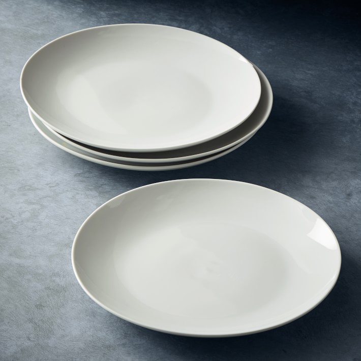 Open Kitchen by Williams Sonoma Modern Coupe Dinner Plates, Set of 4, White