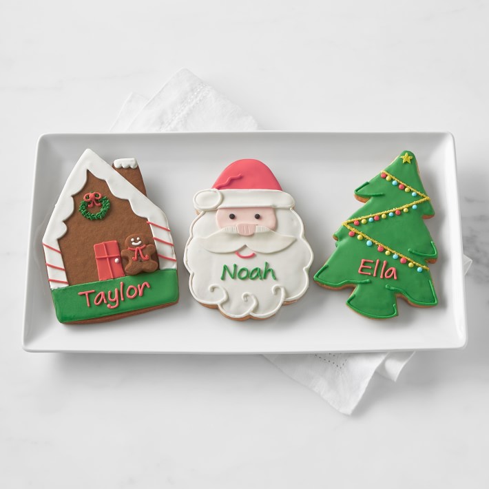Personalized Giant Holiday Cookies, Set of 3