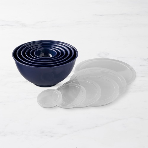 Melamine Mixing Bowls with Lid, Set of 6, Navy