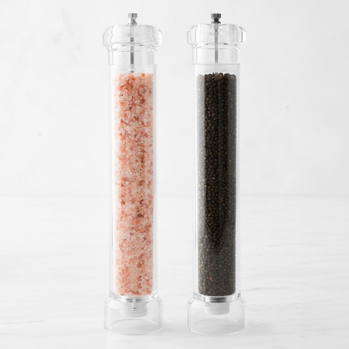 Williams Sonoma Pink Himalayan Salt &amp; Black Peppercorn Tall Grinder
