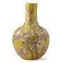 Yellow Hummingbird Ginger Jar Gourd Vase