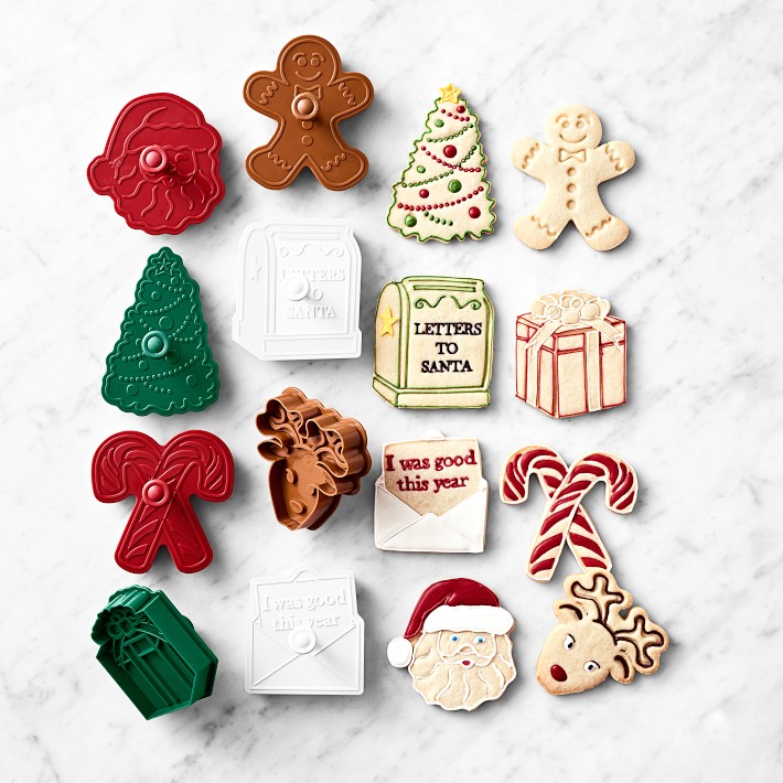 Williams Sonoma Holiday Letters to Santa Impression Cookie Cutters, Set of  23