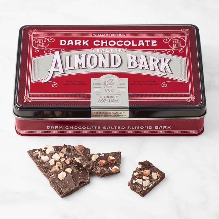 Williams Sonoma Dark Chocolate Salted Almond Bark