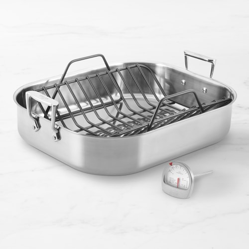 All-Clad Stainless-Steel Large Roasting Pan with Rack