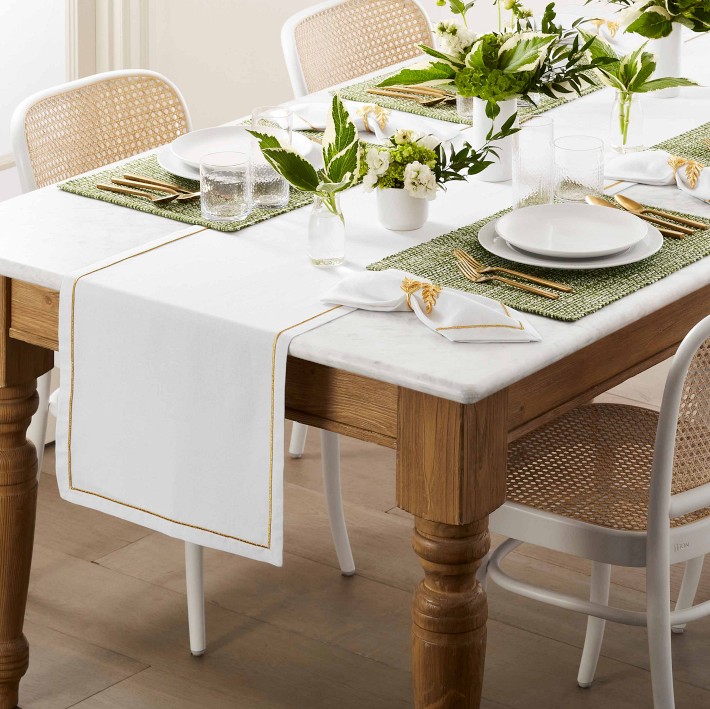 Gold Border Table Runner