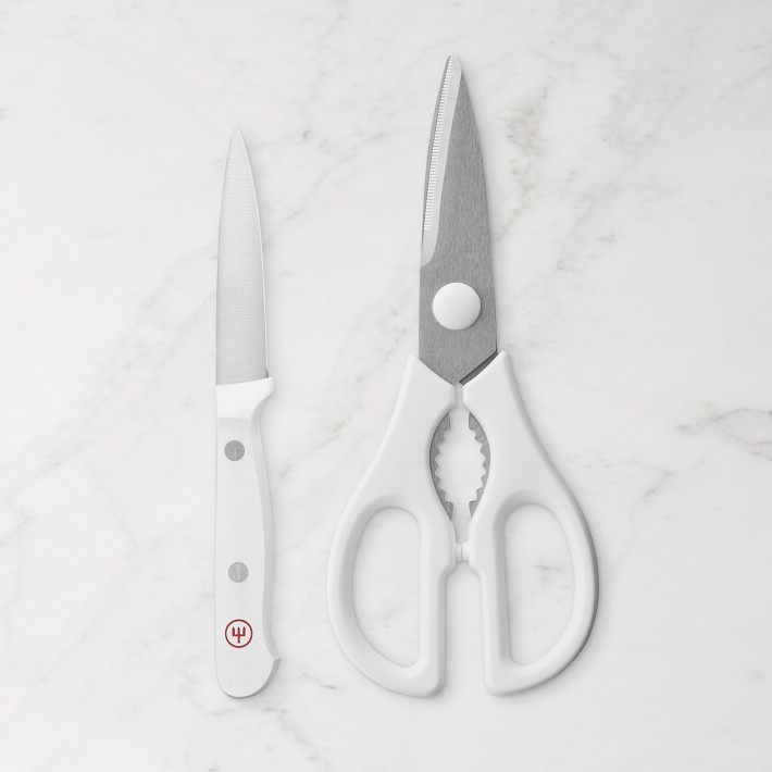 W&#252;sthof Gourmet White Paring Knife and Shear, Set of 2
