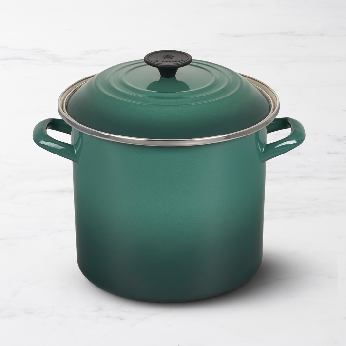 Le Creuset Enameled-Steel Stock Pot, 8 Qt, Artichaut