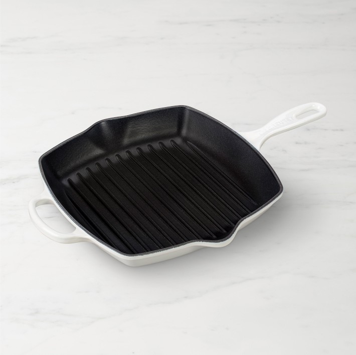 Le Creuset ® Signature 10 1/4” White Enameled Cast Iron Square Grille Pan