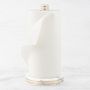 Williams Sonoma Arabescato Marble with Brass Inlay Paper Towel Holder