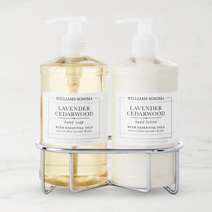 Williams Sonoma Lavender Cedarwood Hand Soap &amp; Lotion 3-Piece Set