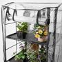 Modern Farmhouse Plant Stand with Adjustable Shelf &amp; Patio Greenhouse