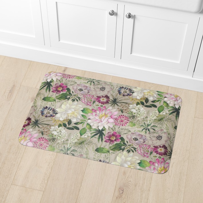 Happy Feet Famille Rose Cushioned Kitchen Mat | Williams Sonoma