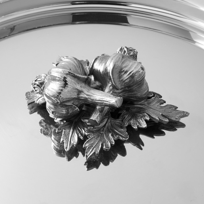 Ruffoni Opus Prima Hammered StainlessSteel Sauté Pan with Garlic Knob