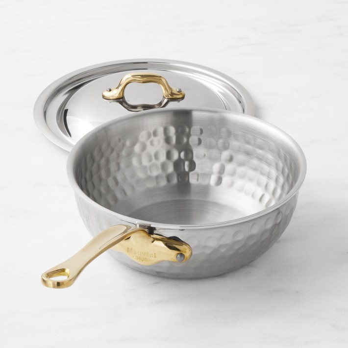Mauviel M'Elite B Hammered StainlessSteel Saucier, 2Qt. Williams Sonoma