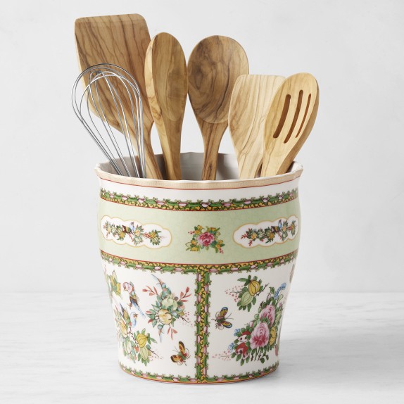 Williams Sonoma Famille Rose Porcelain Utensil Holder | Williams Sonoma