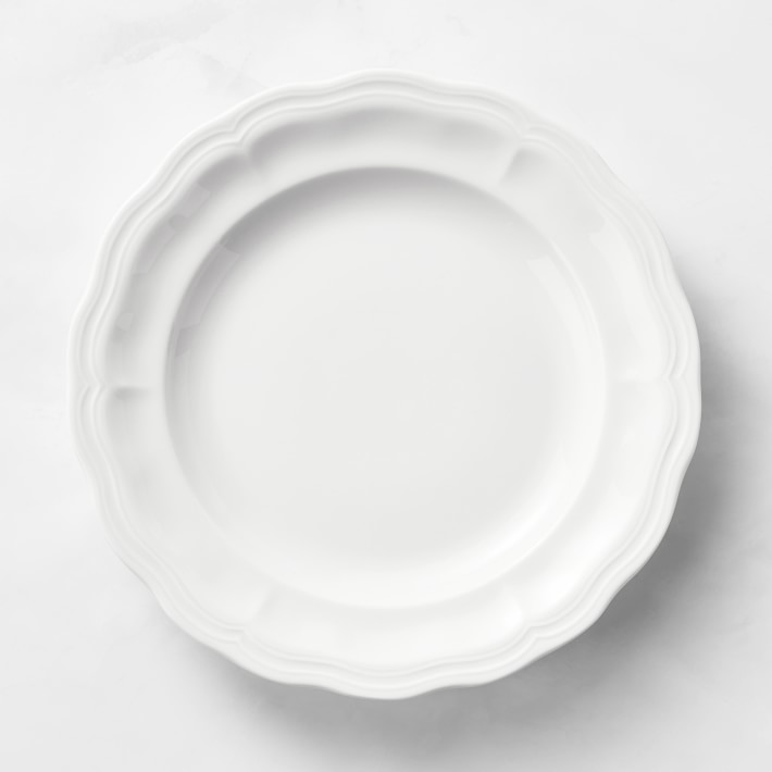 Pillivuyt Queen Anne Porcelain Dinner Plates, Set of 4