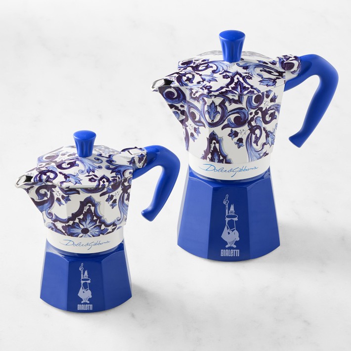 Bialetti Moka Dolce & Gabbana Stovetop Espresso Maker, Blu Mediterraneo ...