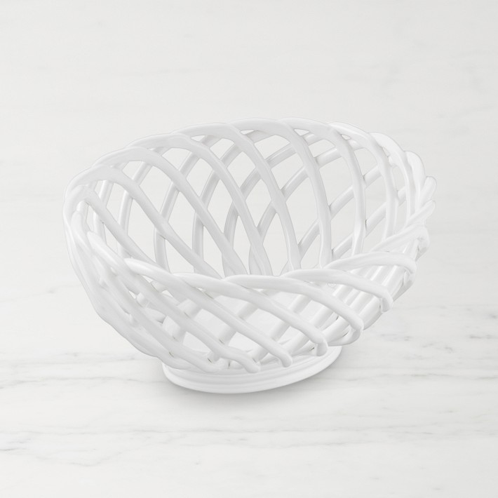 Ceramic Woven Bread Basket