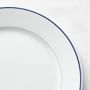 Apilco Tradition Blue-Banded Porcelain Dinner Plates
