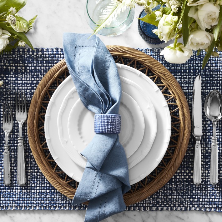 Woven Ceramic Napkin Rings, Set of 4 | Williams Sonoma