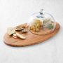 Olivewood Board with Cloche &amp; Cheese Knives