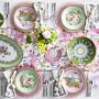 Famille Rose Bunny Salad Plates, Set of 4