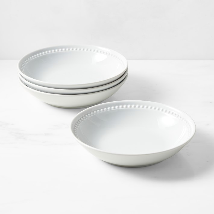 Pillivuyt Beaded Coupe Pasta Bowls Set of 4