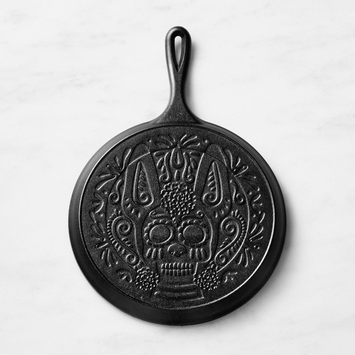 Lodge Seasoned Cast Iron Xolo Sugar Skull Comal