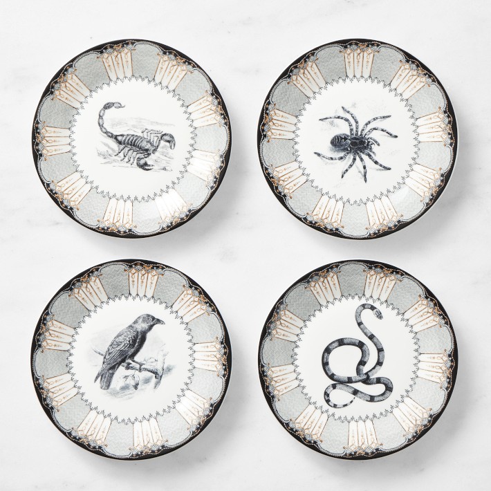 Spooky Soirée Appetizer Plates, Set of 4 | Williams Sonoma