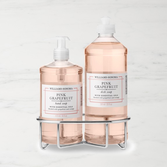 Williams Sonoma Pink Grapefruit Hand Soap & Dish Soap Classic 3Piece