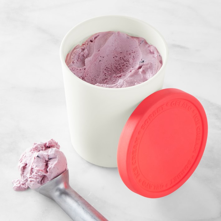 Williams Sonoma Ice Cream Storage Tub, Round, 1-Qt., Pink Lemonade