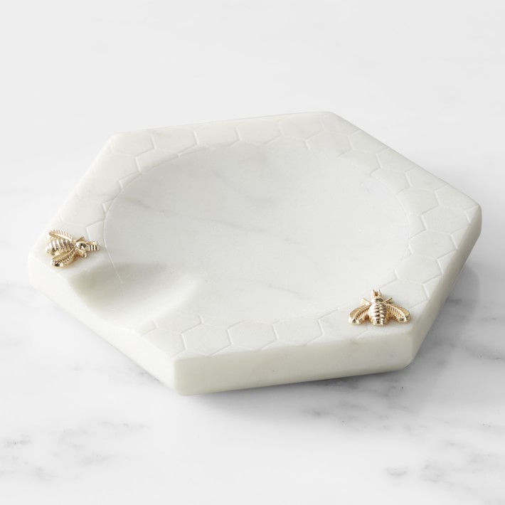 Williams Sonoma Honeycomb Marble Spoon Rest