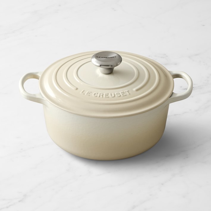 Le Creuset Signature Enameled Cast Iron Round Dutch Oven, Meringue