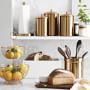 Gold Partitioned Utensil Holder