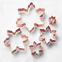 Williams-Sonoma Copper Snowflake Cookie Cutters on Ring, Set of 5