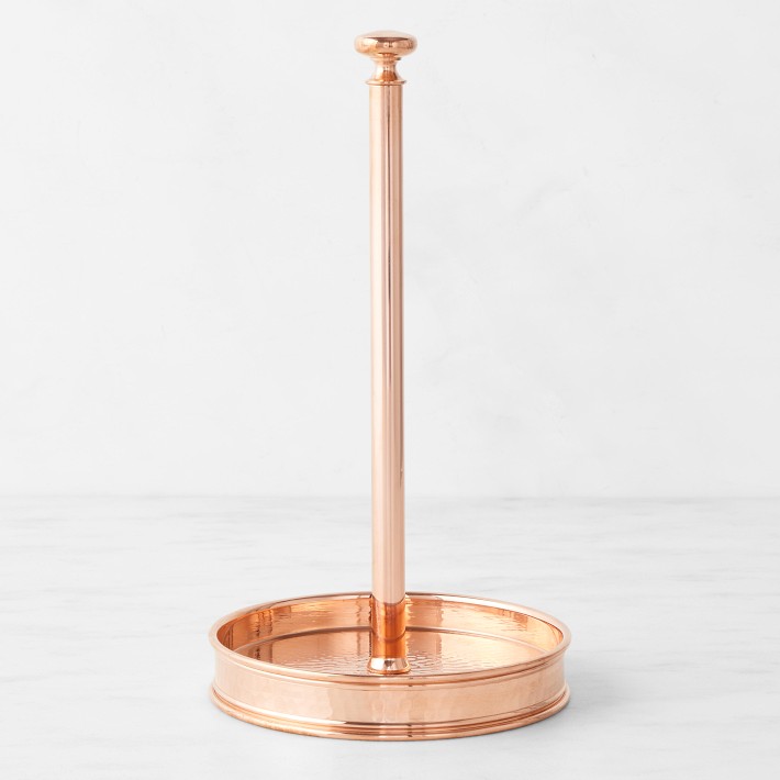 Williams Sonoma Hammered Copper Paper Towel Holder Williams Sonoma