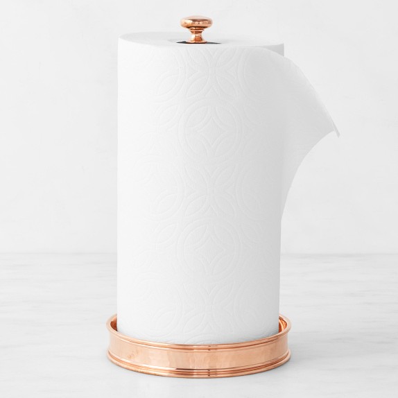 Williams Sonoma Hammered Copper Paper Towel Holder | Williams Sonoma