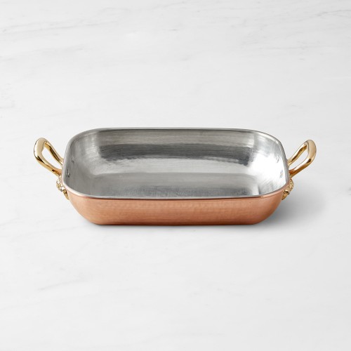 Ruffoni Historia Hammered Copper Roasting Pan with Artichoke Handle