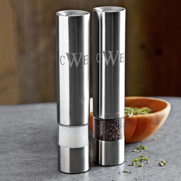 COLE & MASON Salt and Pepper Wood Battery Operated Electric popular Mill Grinder Shaker