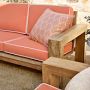 Larnaca Outdoor Teak Sofa (96&quot;-107&quot;)