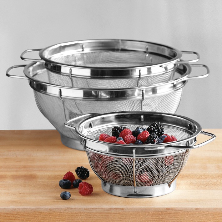 Williams Sonoma Stainless-Steel Mesh Colander, Set of 3