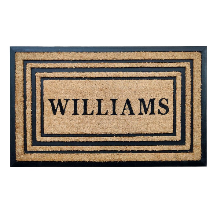 Williams Sonoma Triple Picture Frame Doormat, 22x36