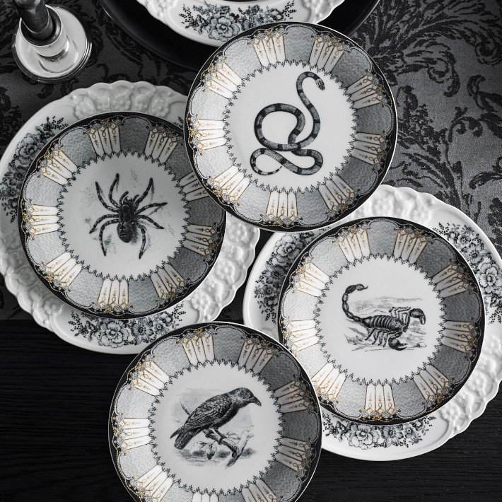 Spooky Soirée Appetizer Plates, Set of 4 | Williams Sonoma