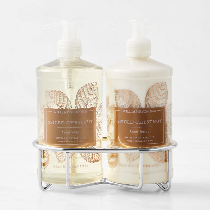 Williams Sonoma Spiced Chestnut Hand Soap &amp; Hand Lotion 3-Piece Set