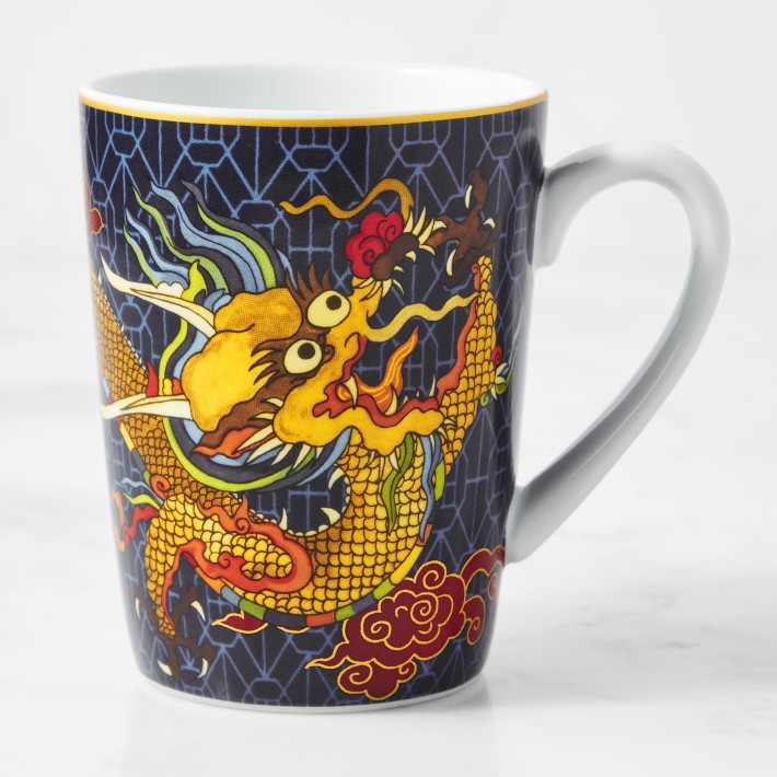 Lunar Mug, Set of 4, Dragon