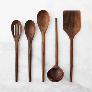 Williams Sonoma Walnut Essential Utensils, Set of 5 | Williams Sonoma