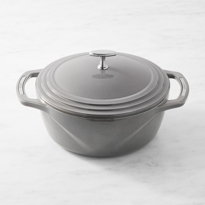 Lodge USA Enameled Cast Iron 6 Qt Grey Dutch Oven